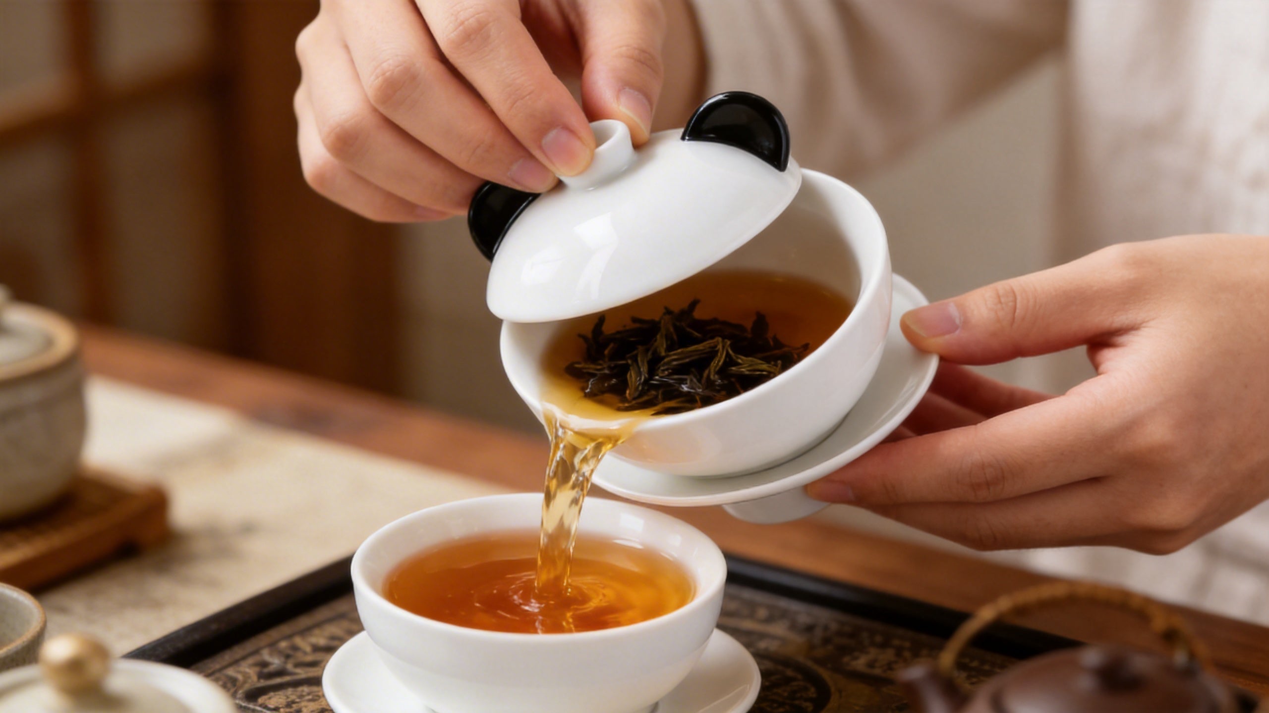 パンダ蓋碗茶器セット