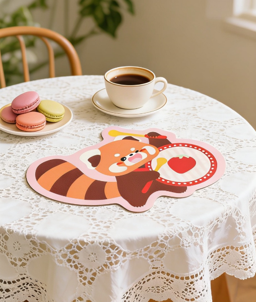 レッサーパンダデザートランチョンマット