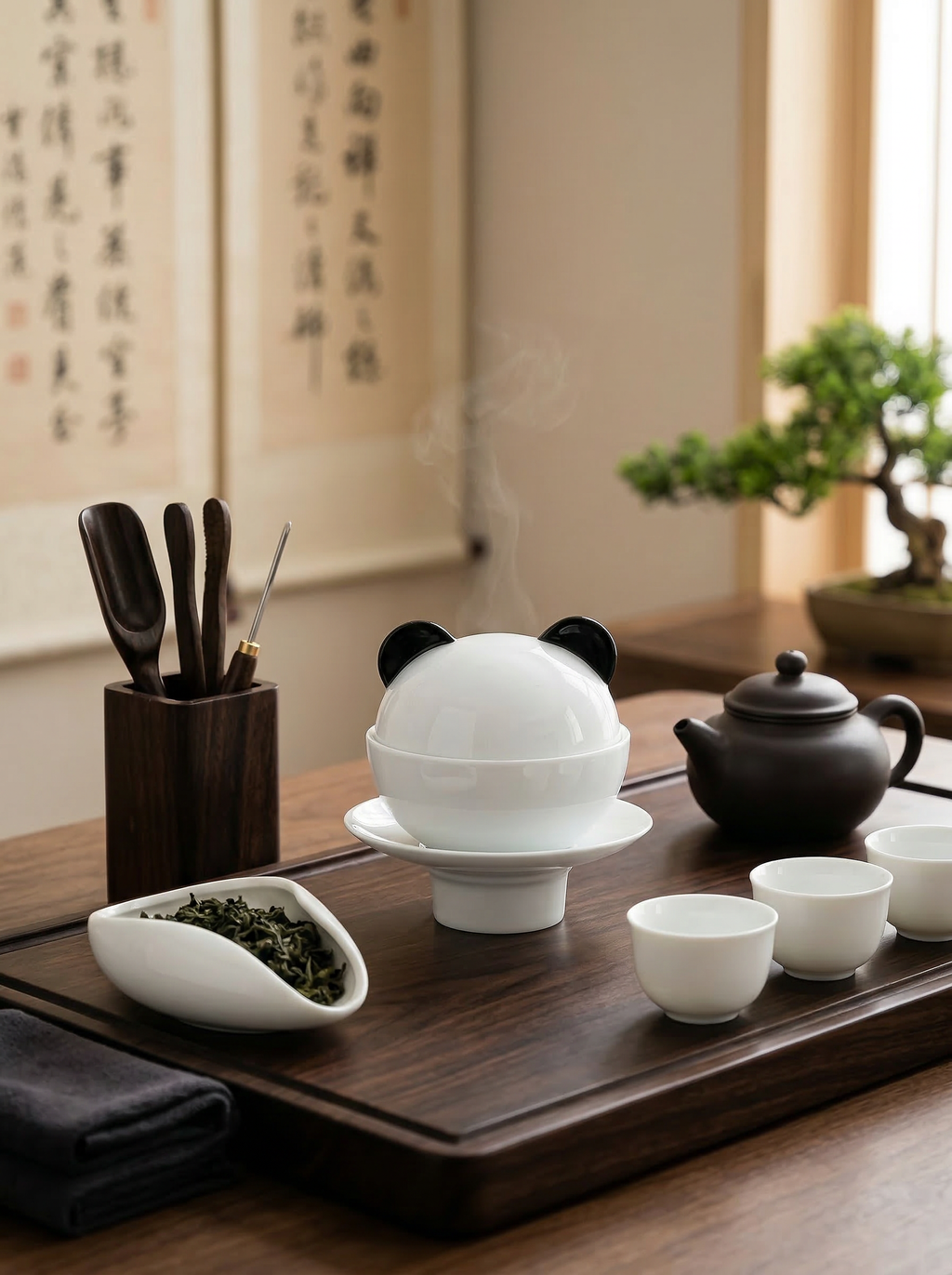 パンダ蓋碗茶器セット