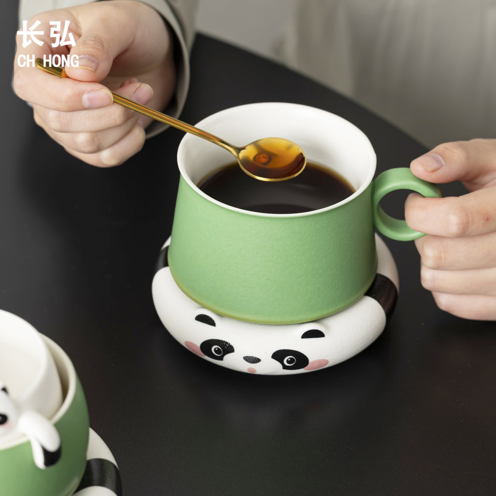 Green Bamboo Panda Tea & Coffee Cup Series