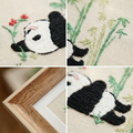 蜀刺繍パンダ額装アート