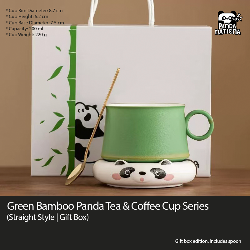 Green Bamboo Panda Tea & Coffee Cup Series