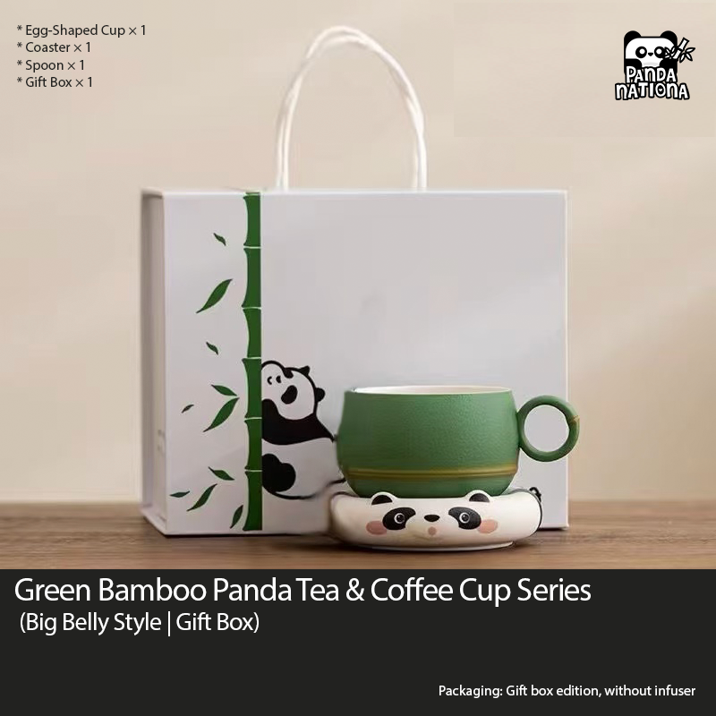 Green Bamboo Panda Tea & Coffee Cup Series