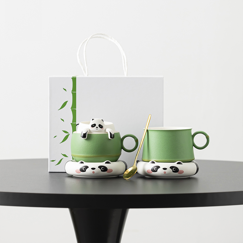 Green Bamboo Panda Tea & Coffee Cup Series